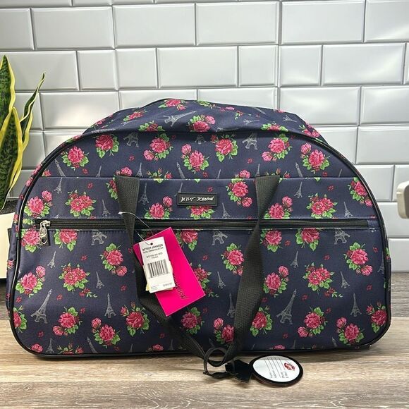 0327 COPY - NWT Betsey Johnson rolling duffle bag - Picture 1 of 5